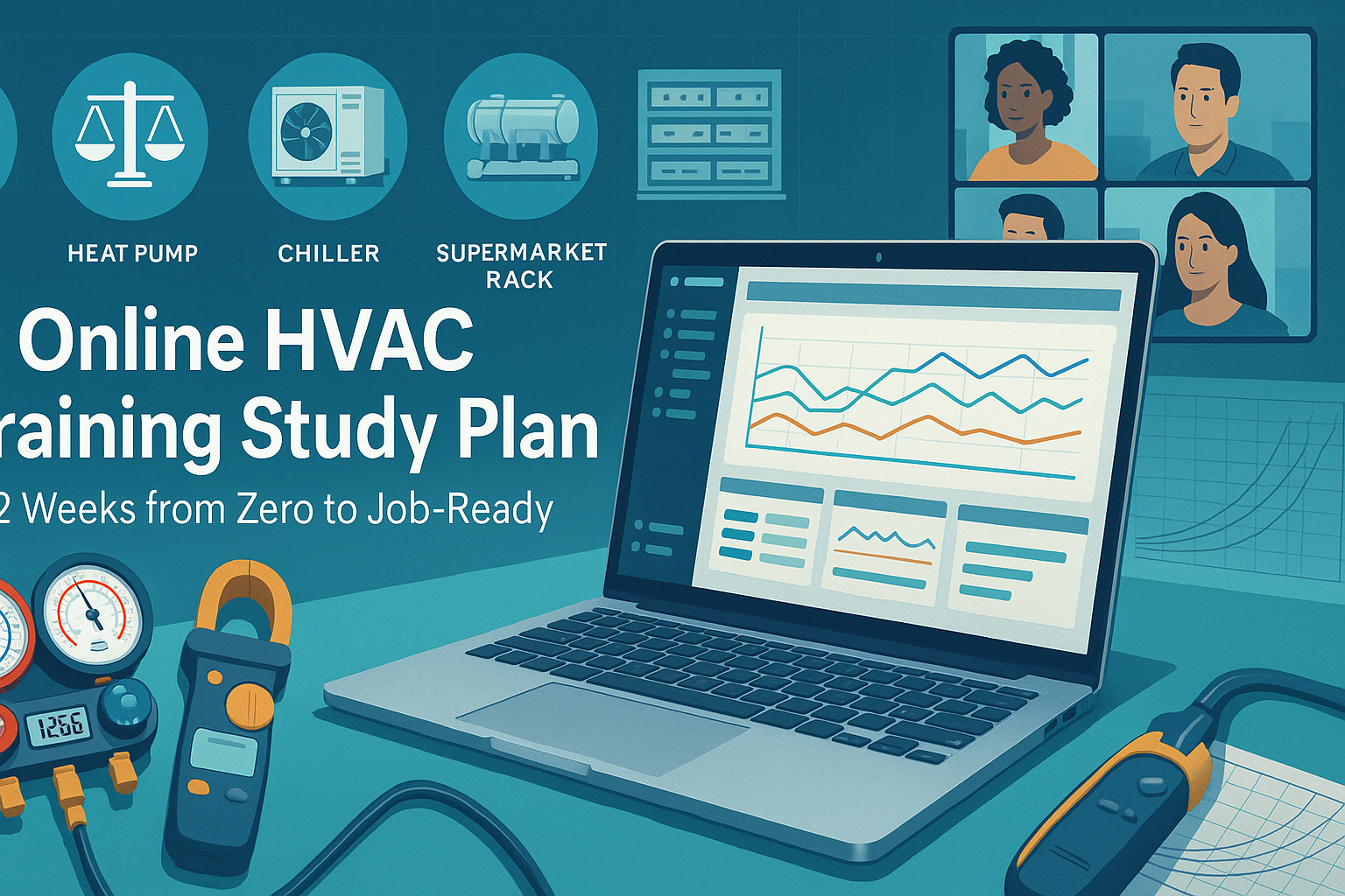 Online HVAC Training Study Plan: 12 Weeks from Zero to Job-Ready